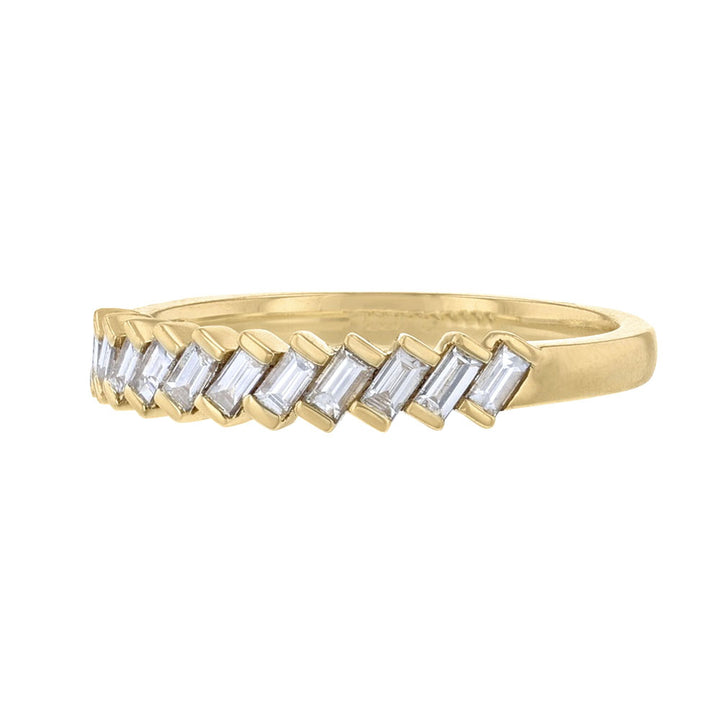 Angled Baguette Diamond Ring, 0.36ct.