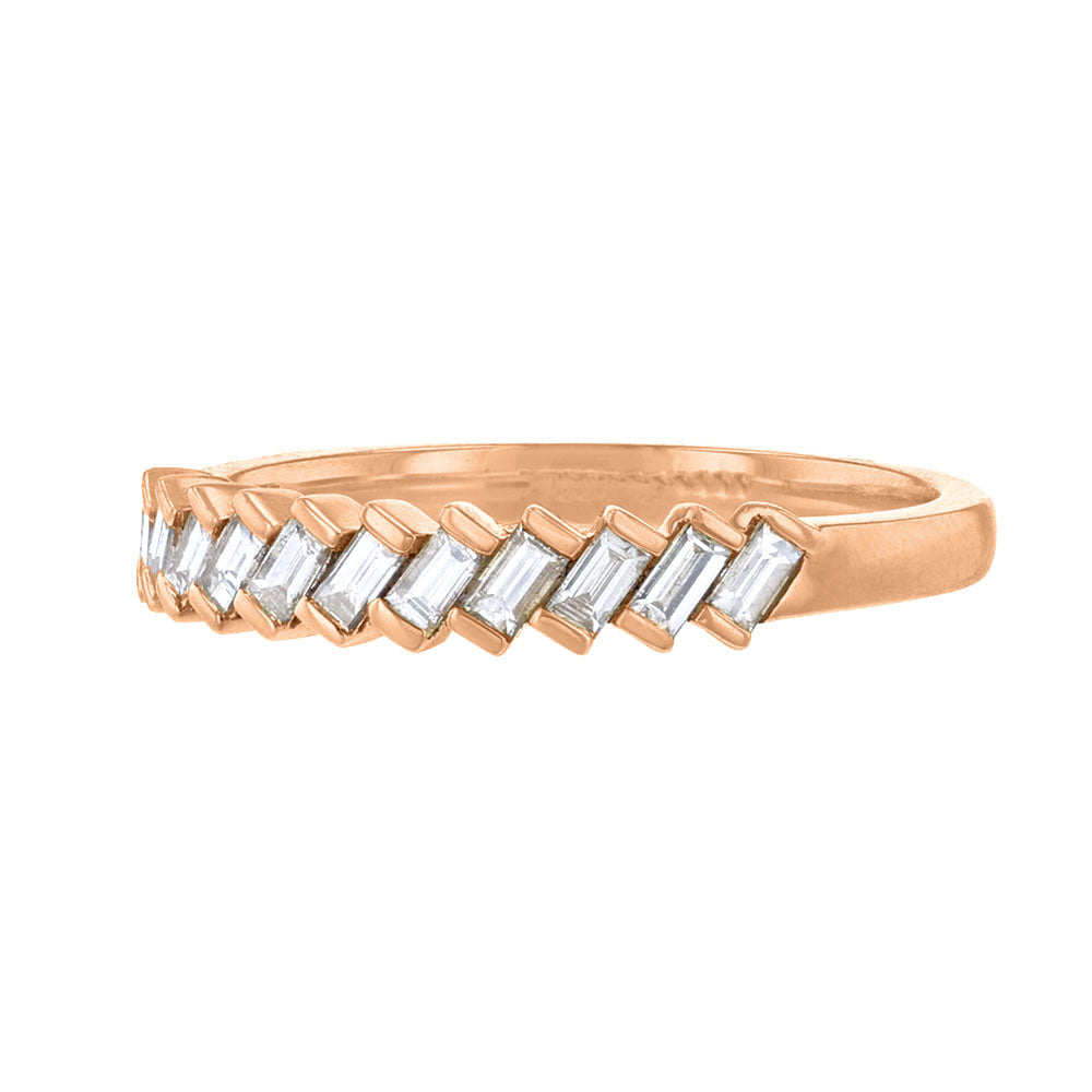Angled Baguette Diamond Ring, 0.36ct.