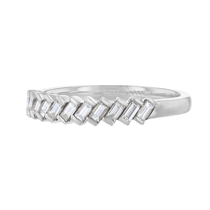 Angled Baguette Diamond Ring, 0.36ct.