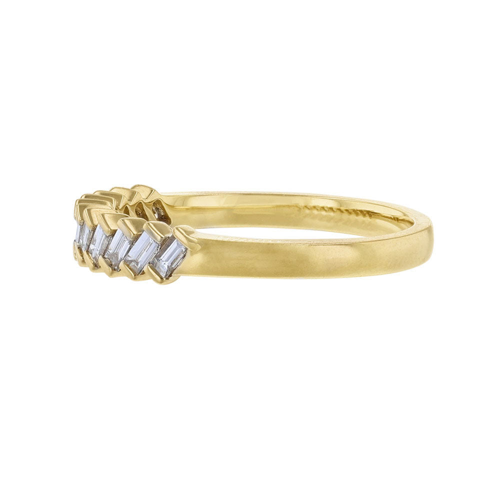 Angled Baguette Diamond Ring, 0.36ct.