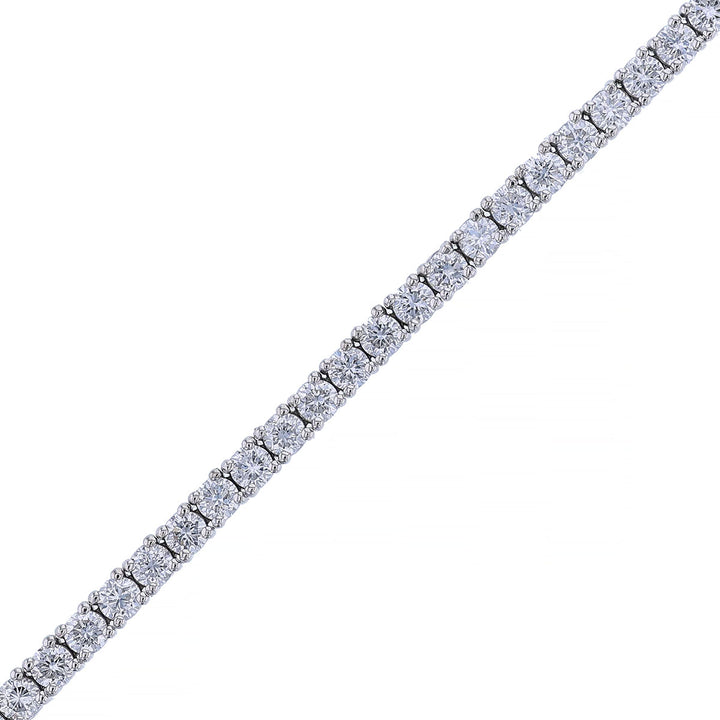 14K White Gold Lab Grown Diamond Tennis Bracelet, 4.20ct.