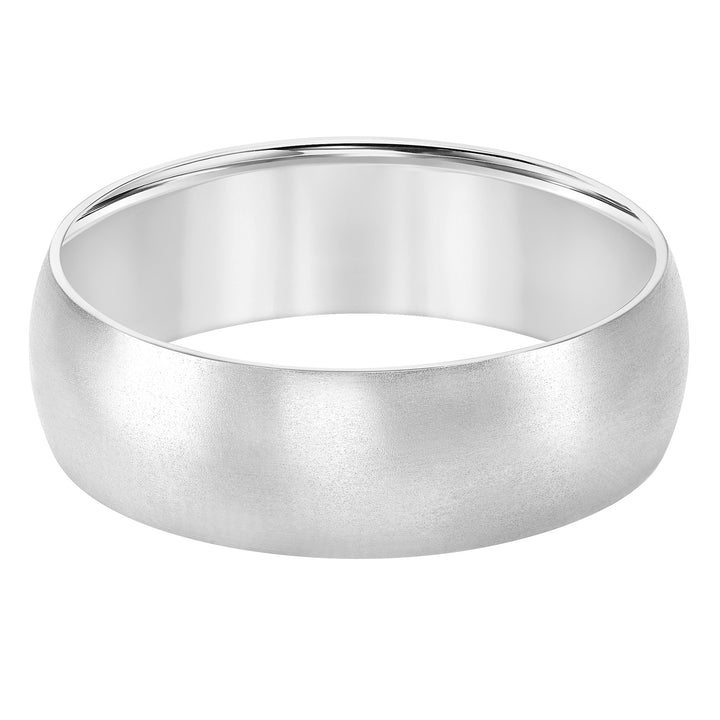 Low Dome Edge To Edge Carved Wedding Band