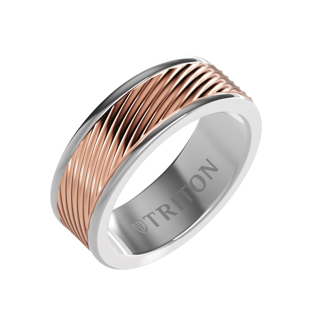11-2420WCY8-G.00 - Goldman - Bright Finish Round Edge Contemporary Wedding Band