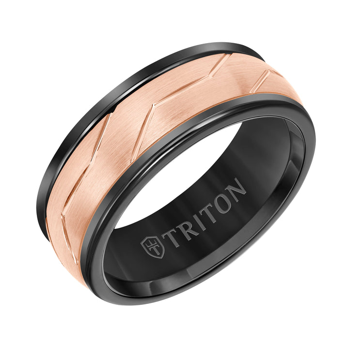 8MM White Base With Rose Woven Insert