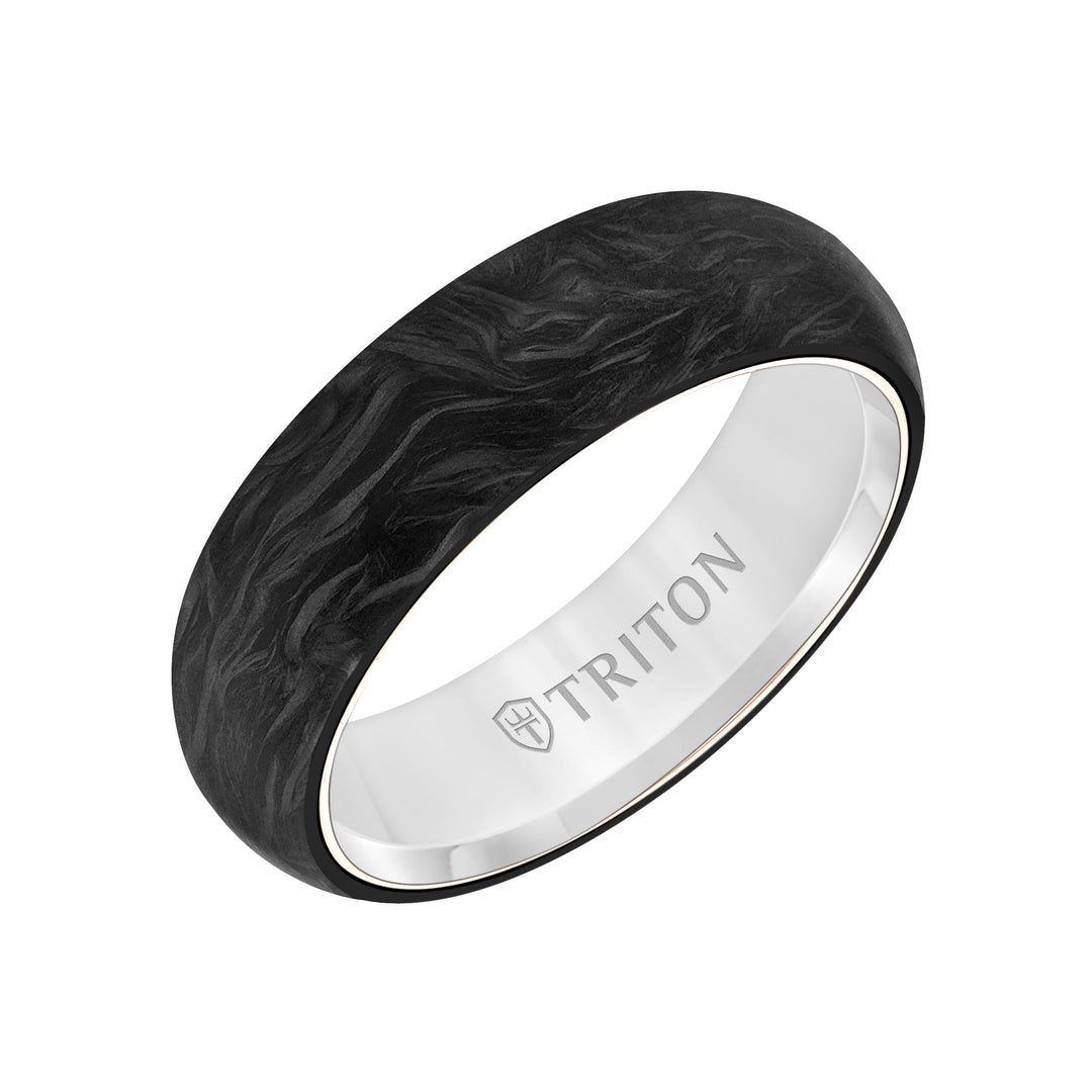 11-6180TF6-G.00 - Goldman - 6MM Forged Carbon With Titanium Ring