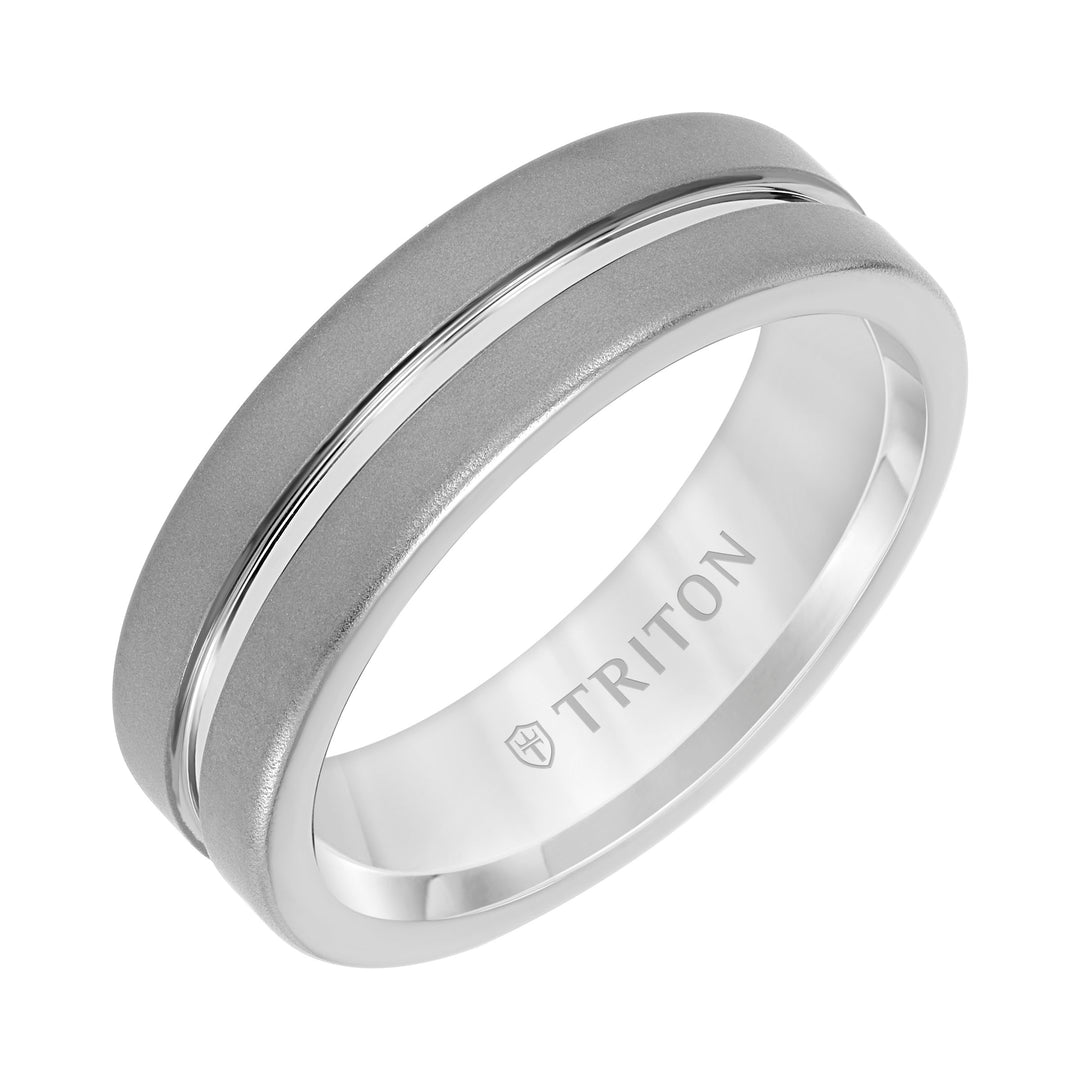 11-6211C7-G.00 - Goldman - 7MM Tungsten Carbide Ring with Sandblast Finish
