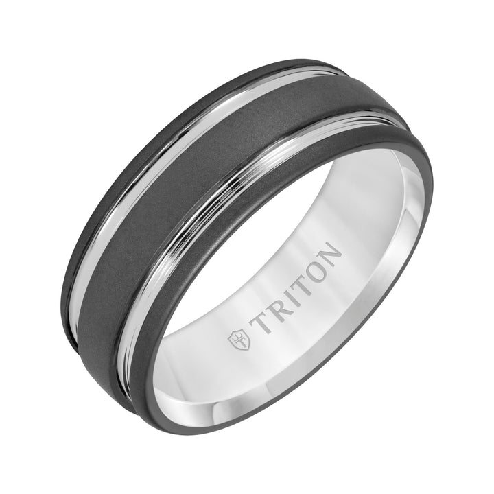 8MM Tungsten Carbide Ring with Sandblast Finish