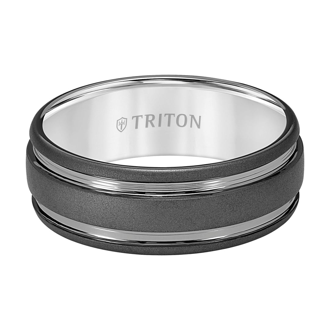 8MM Tungsten Carbide Ring with Sandblast Finish