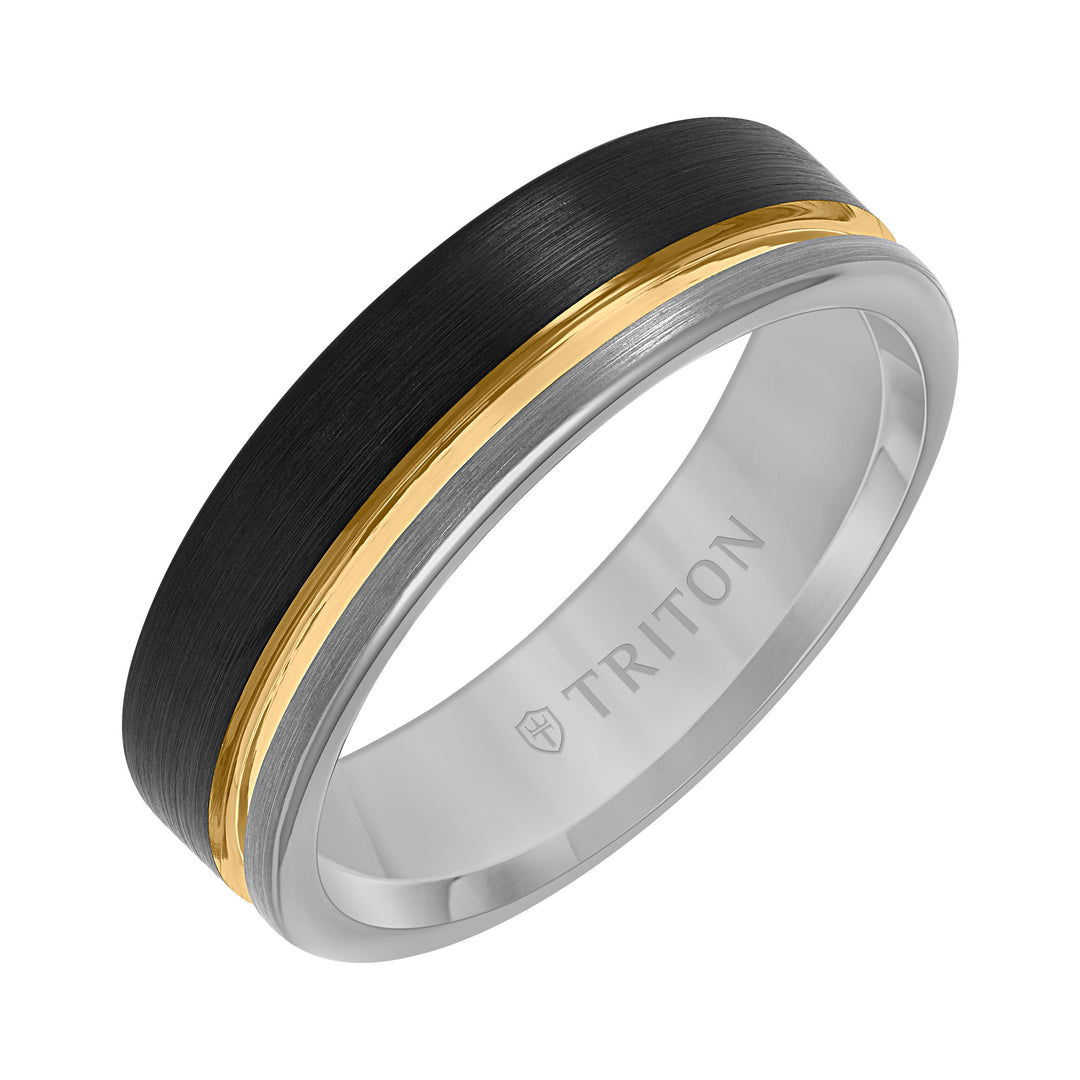 11-6215C65BY-G.00 - Goldman - 6.5MM Tungsten Carbide Ring with Brushed Finish