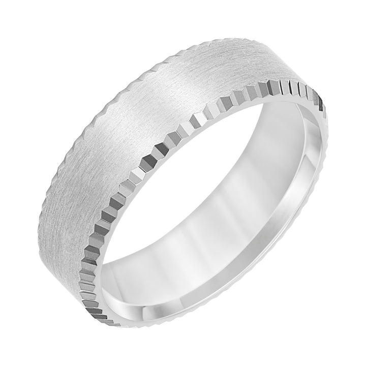 7MM Band with Brushed Finish and Bevel Edge