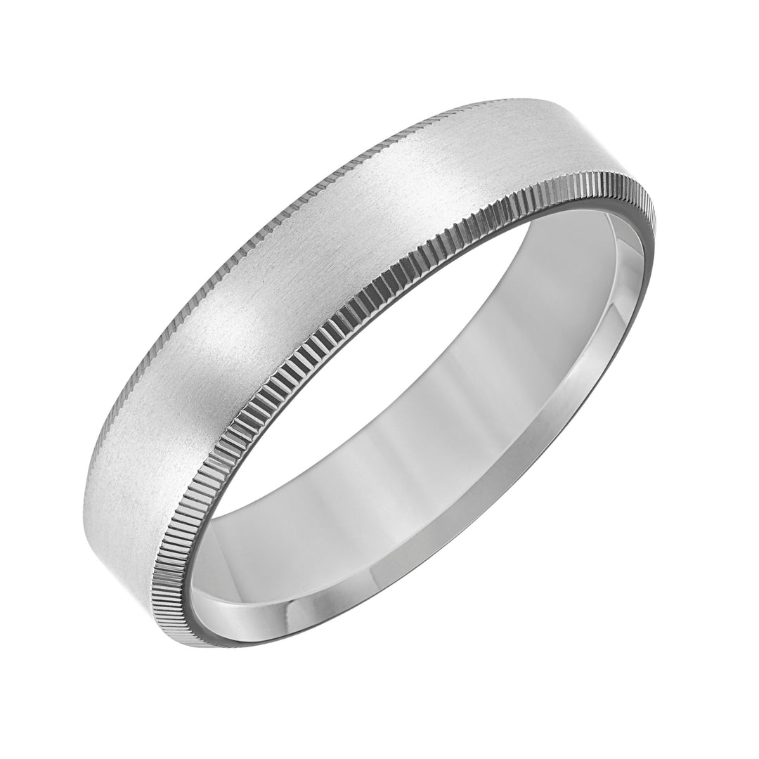 11-9207W7-G.00 - Goldman - 7MM Band with Brushed Fnish and  Coin Edge