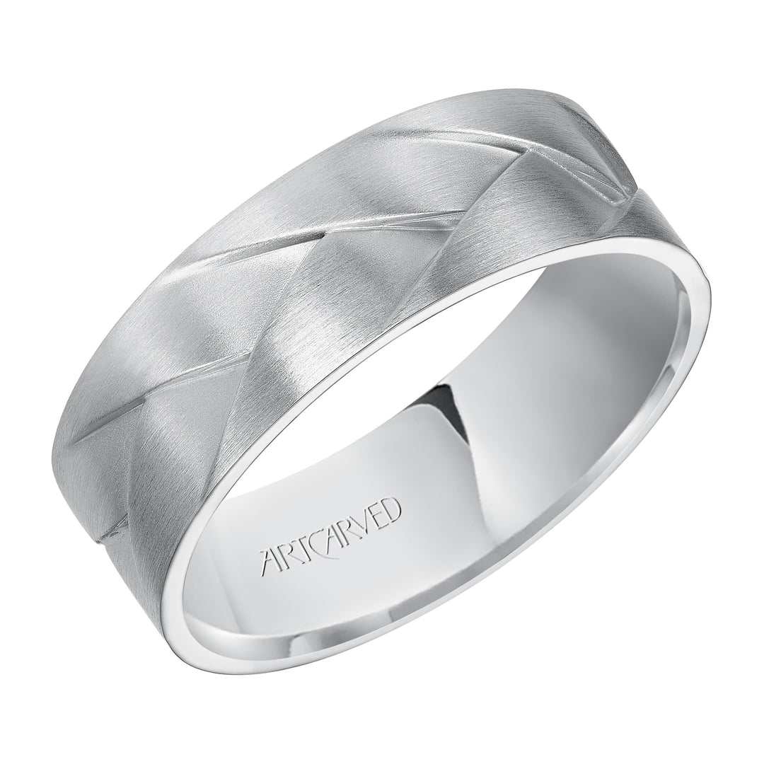 11-WV7458W7-G.00 - ARTCARVED - Woven wedding band with Brush Finish
