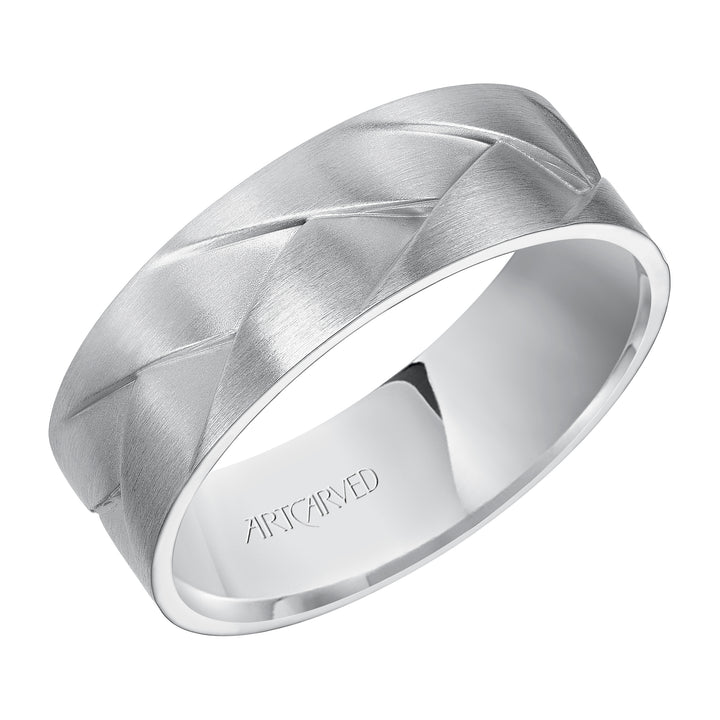 Woven wedding band with Brush Finish