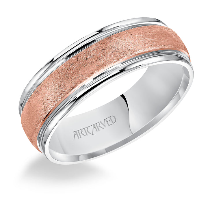 11-WV7470-G - ARTCARVED - Domed Crystalline finished flat edges Comfort Fit wedding band