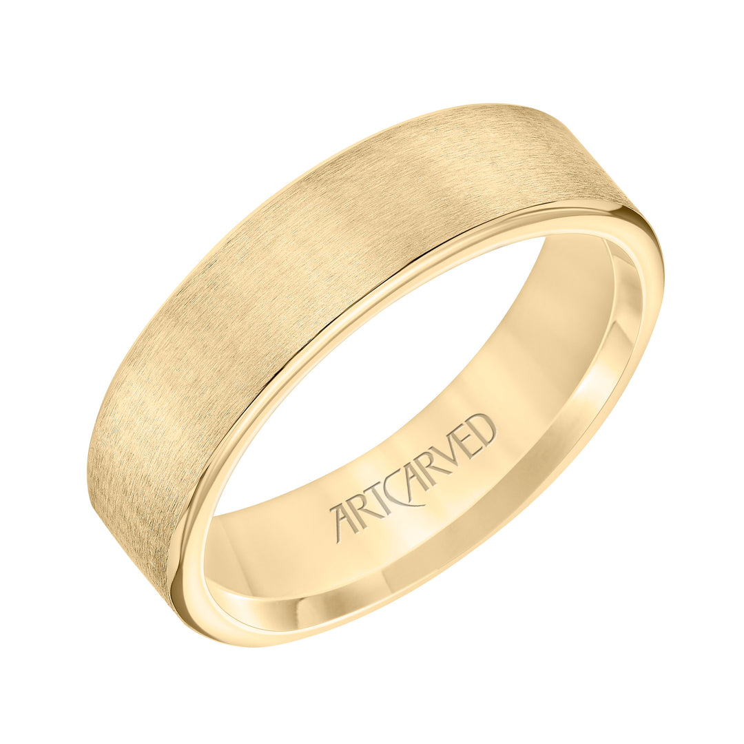 6MM Flat Profile band with Brushed Finish and Round Edge