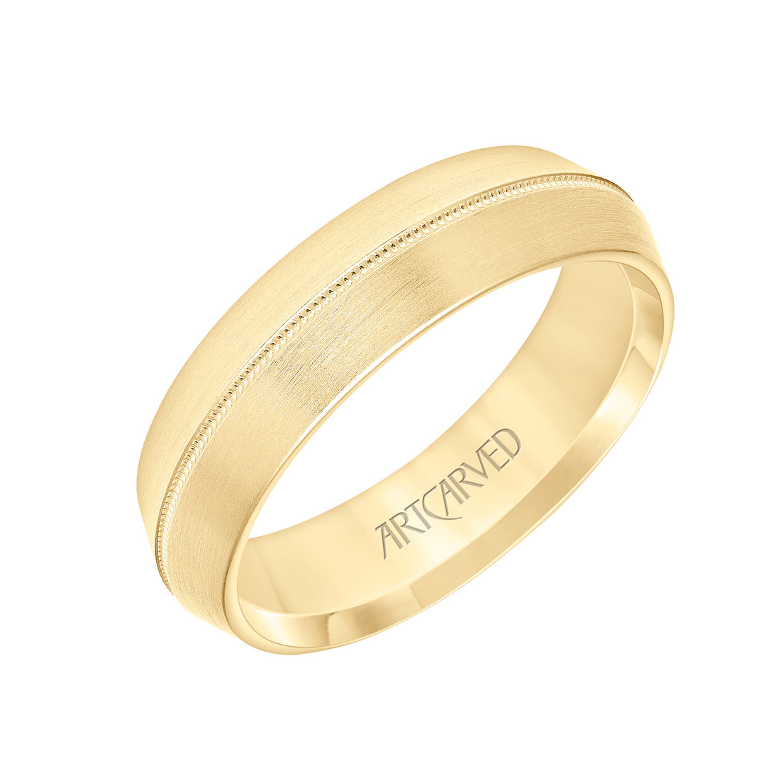 11-WV8989Y6-G.00 - Goldman - 6MM Domed Knife Edge Band with Center Milgrain