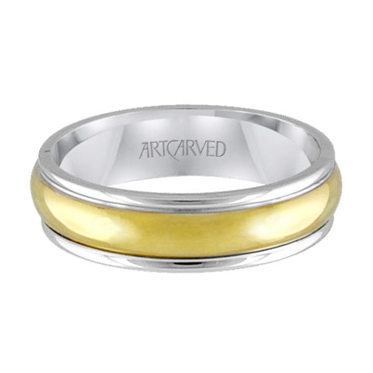 11-WV5103-G - ARTCARVED - Mens two toned wedding band
