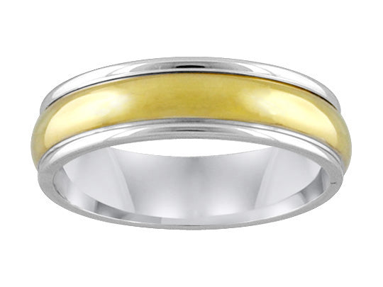 Mens two toned wedding band