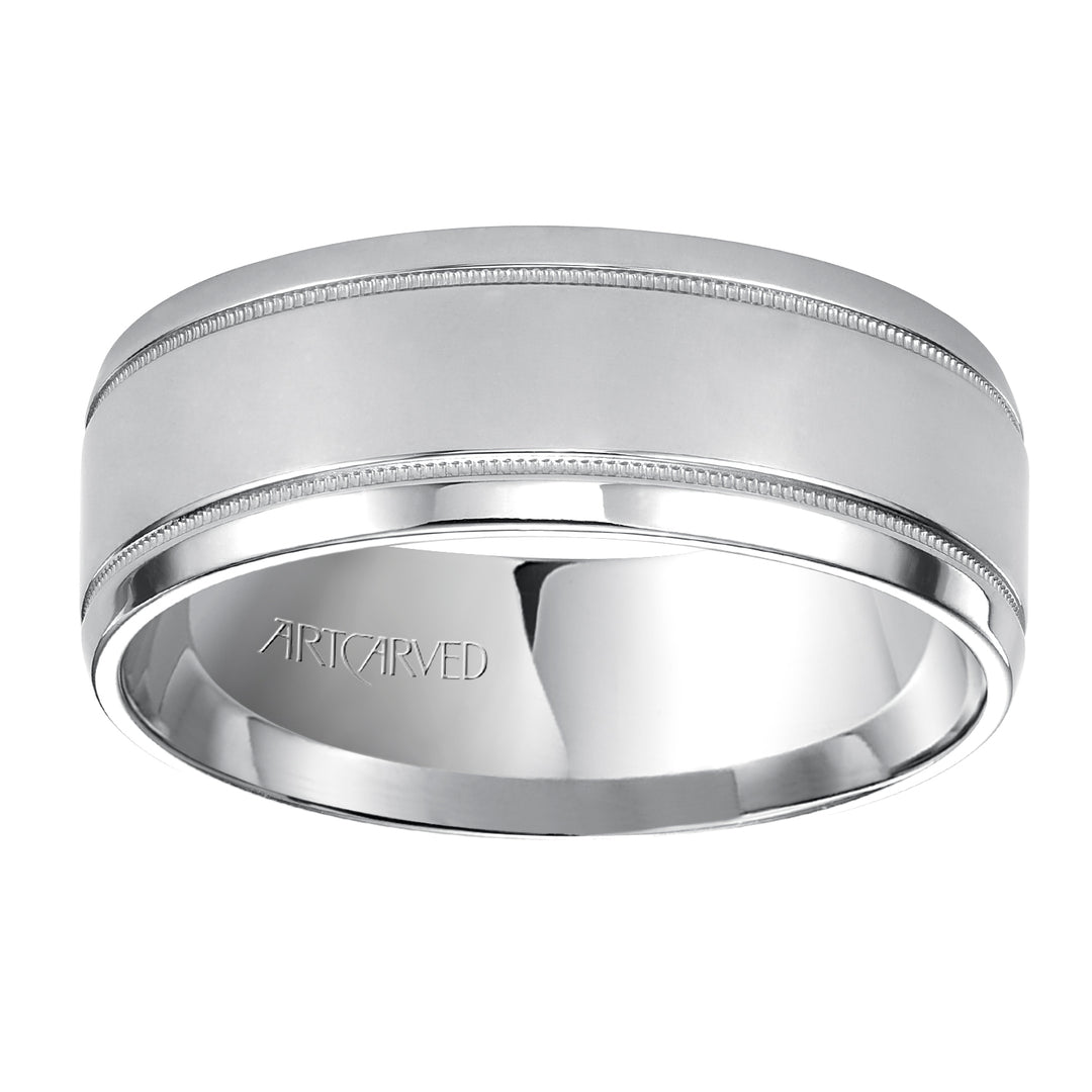 11-WV5612W-G.00 - Goldman - Comfort Fit, classic wedding band with milgrain, bright finish and rolled edges