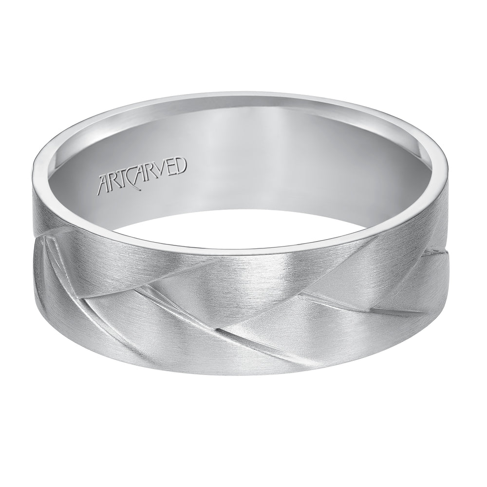 11-WV7458W7-G.00 - ARTCARVED - Woven wedding band with Brush Finish