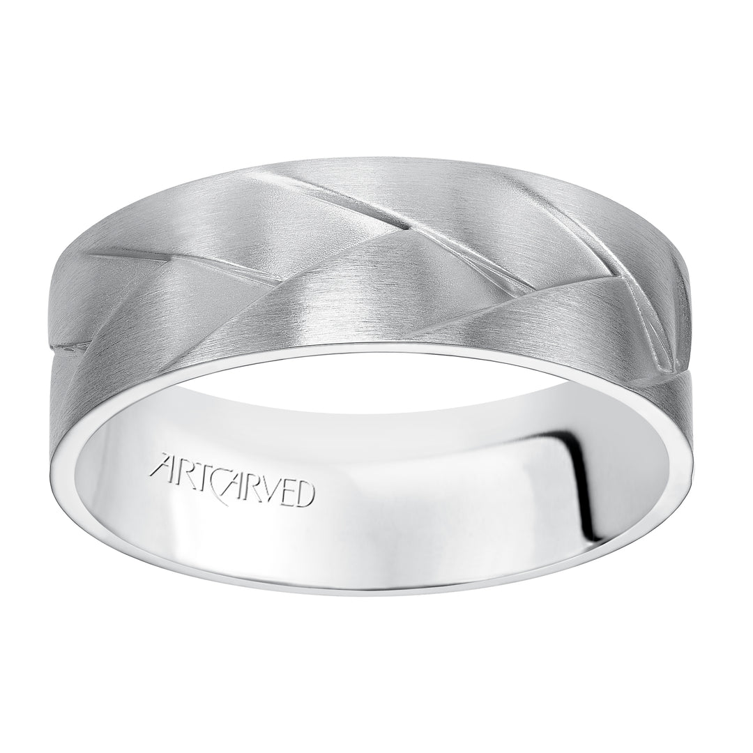 Woven wedding band with Brush Finish