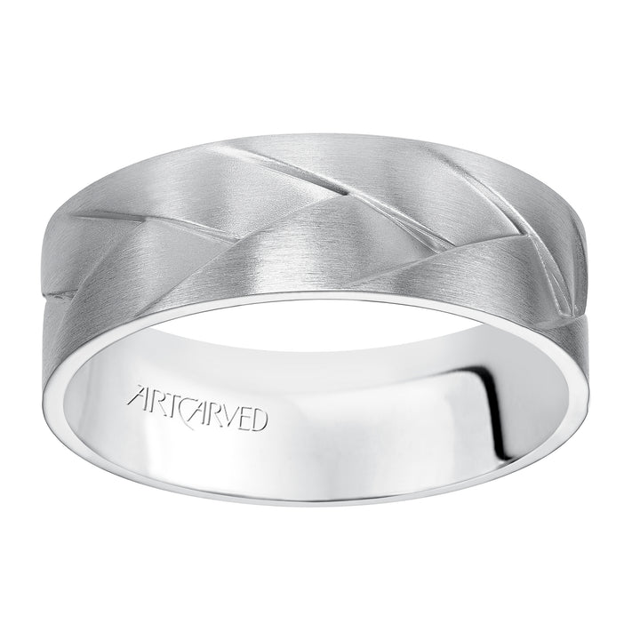 Woven wedding band with Brush Finish