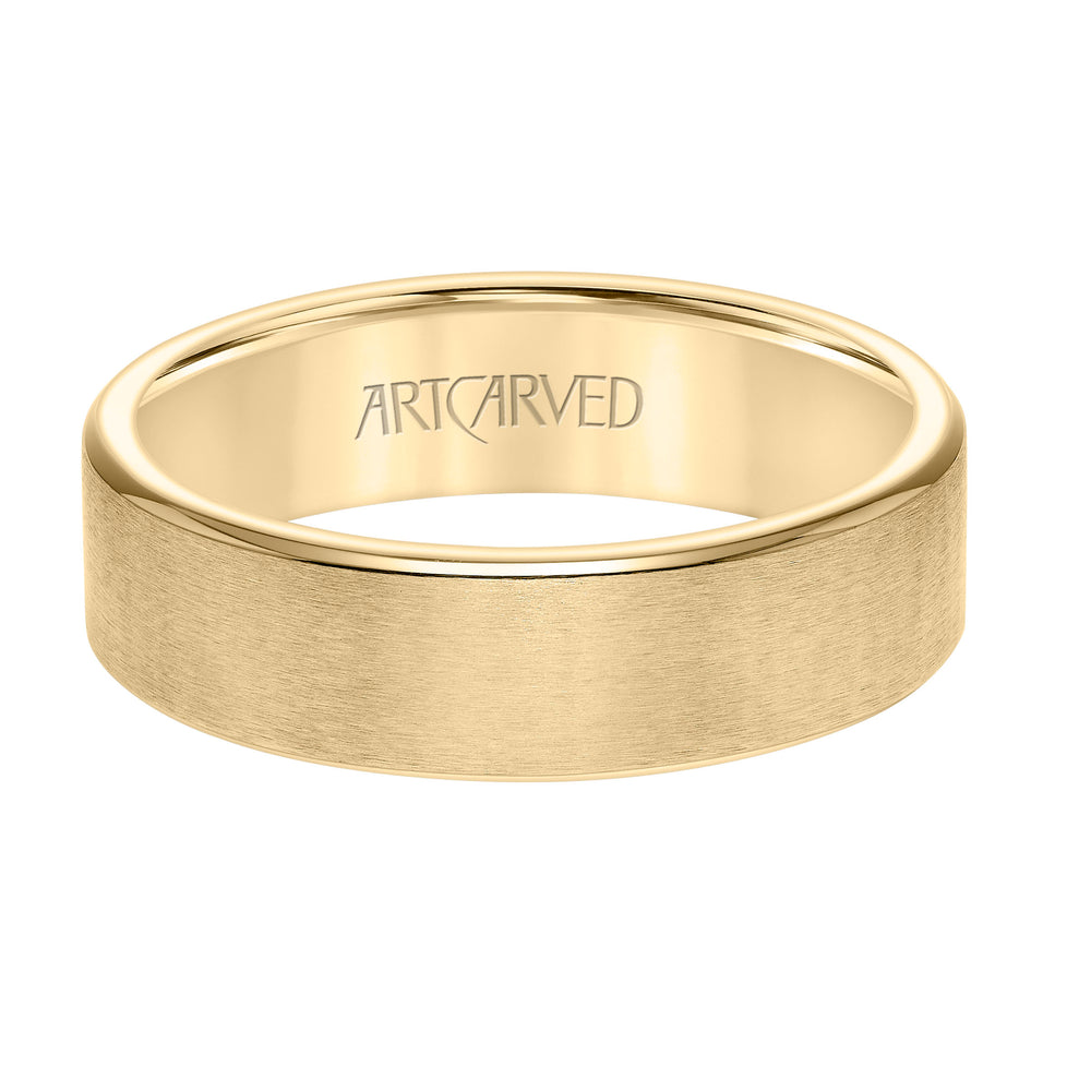 6MM Flat Profile band with Brushed Finish and Round Edge