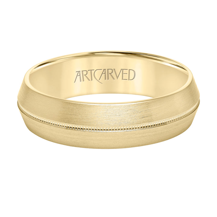 6MM Domed Knife Edge Band with Center Milgrain