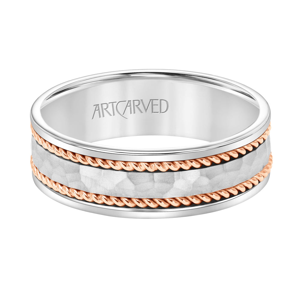 11-WV9066WR7-G.00 - ARTCARVED - Flat Rope Edge Carved Wedding Band