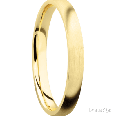 3 mm wide Domed 14K Yellow Gold band.