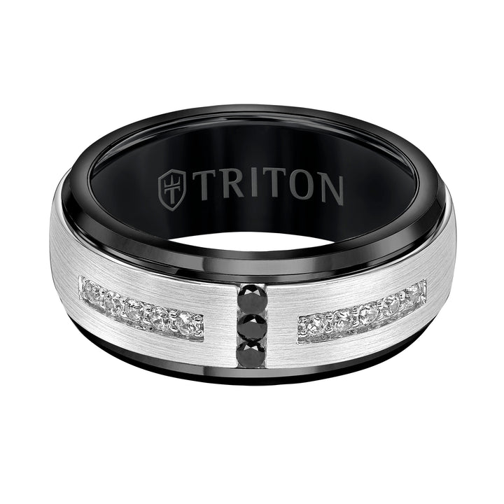 Dome Round Edge Stone Wedding Band