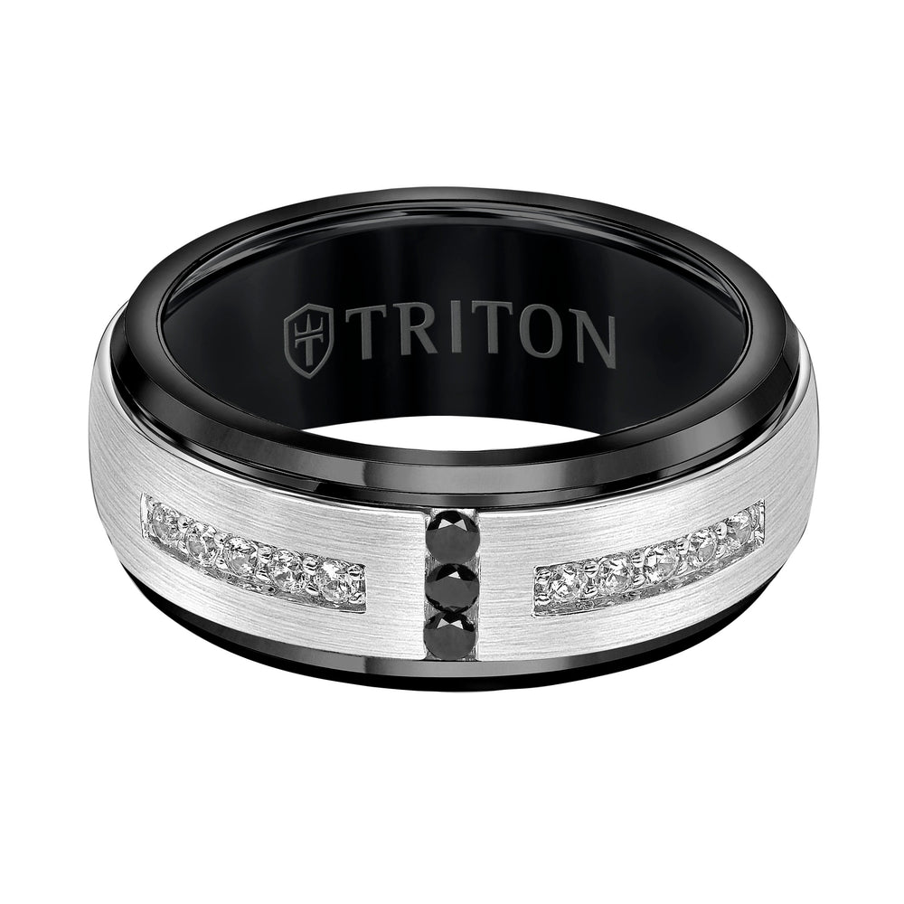 Dome Round Edge Stone Wedding Band