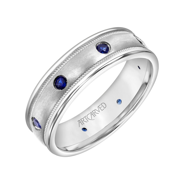 Low Dome Milgrain Edge Wedding Band
