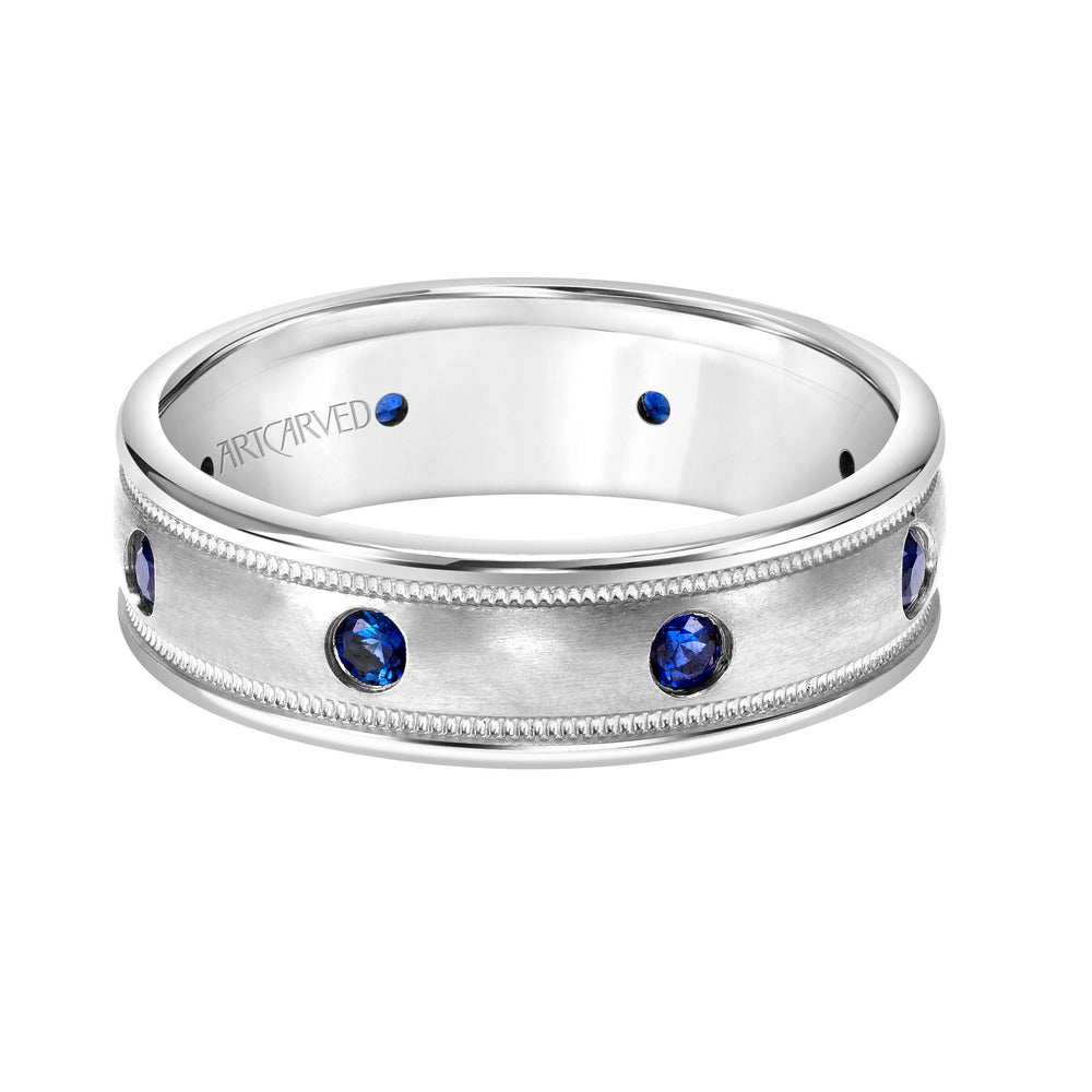 Low Dome Milgrain Edge Wedding Band