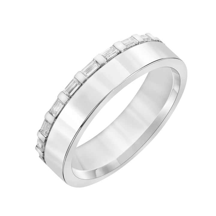 5mm Asymmetrical Baguette Diamond Eternity Band
