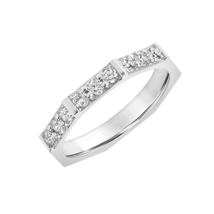 2.5mm Geometric Nine Diamond Band