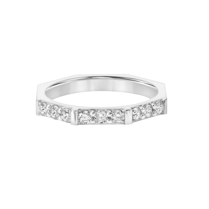 2.5mm Geometric Nine Diamond Band