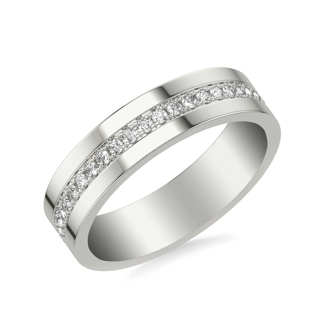 5mm Band with Center Row Diamonds