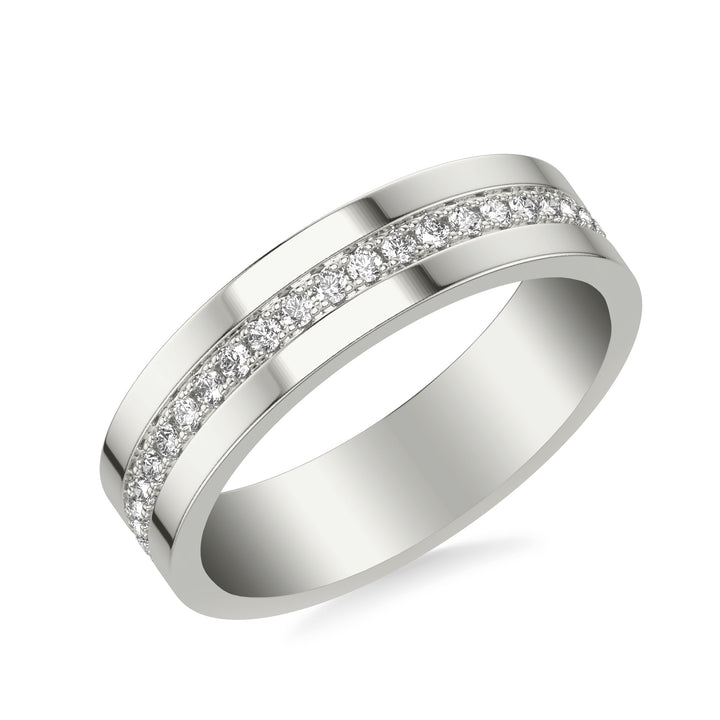 5mm Band with Center Row Diamonds