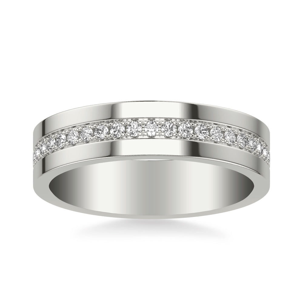 5mm Band with Center Row Diamonds
