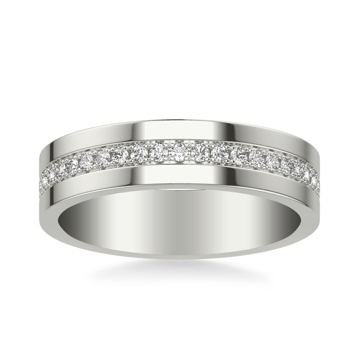 5mm Band with Center Row Diamonds