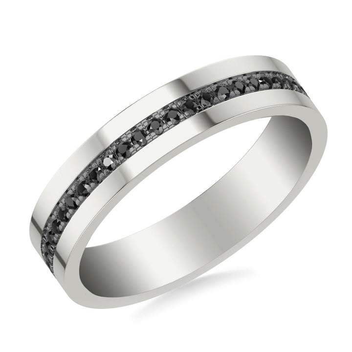 5mm Band with Center Row of  Black Diamonds