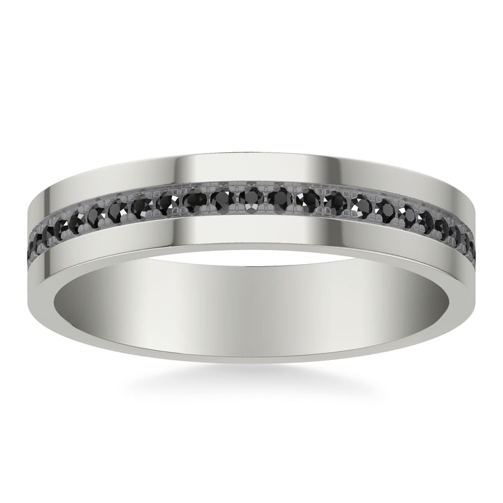 5mm Band with Center Row of  Black Diamonds
