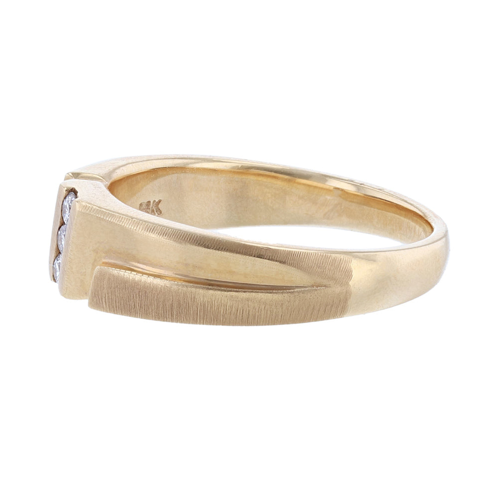 Diagonal Triple Diamond Ring