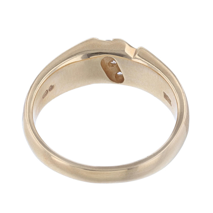 Diagonal Triple Diamond Ring