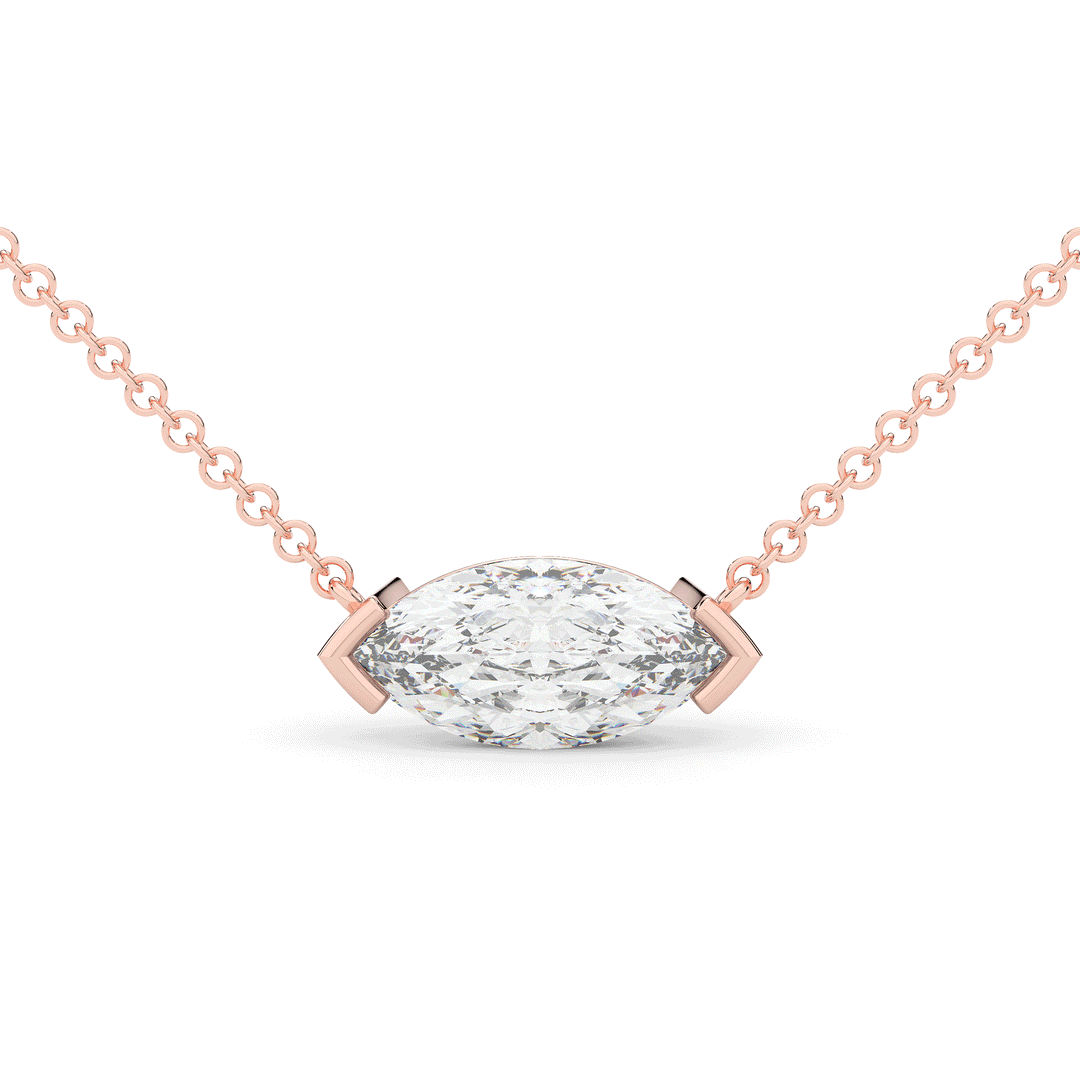 2.00CT MARQUISE CERTIFIED LAB DIAMOND SOLITAIRE PENDANT - Nazarelle