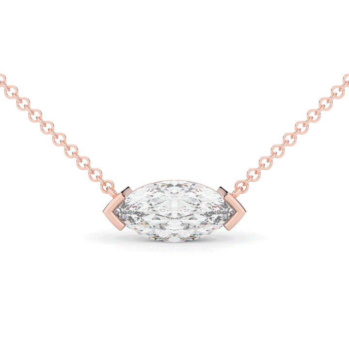 2.00CT MARQUISE CERTIFIED LAB DIAMOND SOLITAIRE PENDANT - Nazarelle