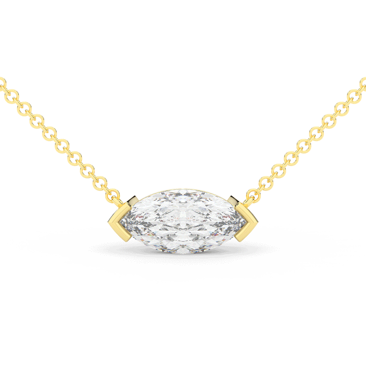 2.00CT MARQUISE CERTIFIED LAB DIAMOND SOLITAIRE PENDANT - Nazarelle