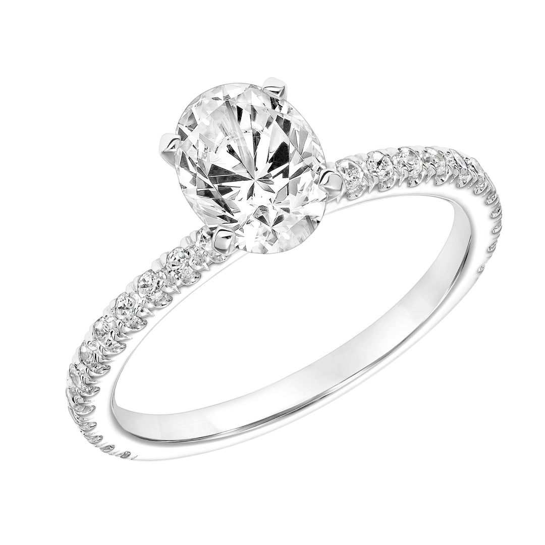 31-11095HVW-E.00 - Goldman - Classic Engagement Ring with Diamond Shank
