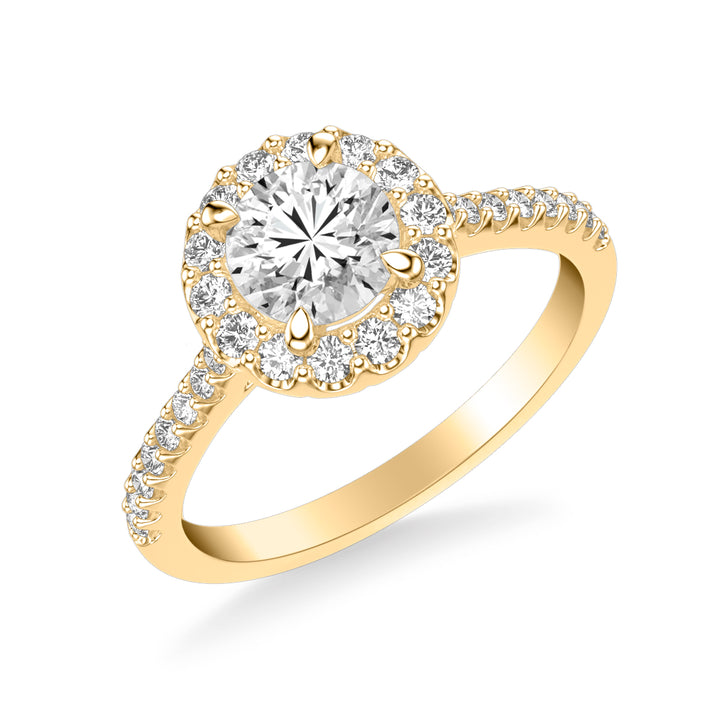 Classic Halo Engagement Ring.  Center Stone is not included.